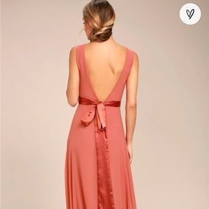 Lulu’s “that special something” rusty rose maxi dress | S